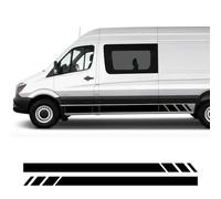 1 Paire Voiture Auto Corps Autocollant pour Benz Sprinter W903 W906 W907,Autocollant De Jupe Latérale De Voiture, Vinyle Voitures Décoration Autocollants,Red