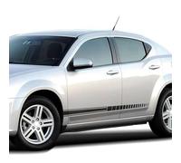 1 Paire Voiture Auto Corps Autocollant pour Dodge Avenger 2007-2014,Autocollant De Jupe Latérale De Voiture, Vinyle Voitures Décoration Autocollants,Red