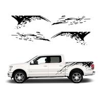 1 Paire Voiture Auto Corps Autocollant pour Ford F150 Raptor SVT F-150 2010-2014,Autocollant De Jupe Latérale De Voiture, Vinyle Voitures Décoration Autocollants,Red