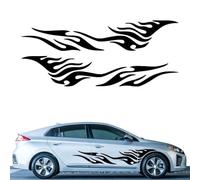 1 Paire Voiture Auto Corps Autocollant pour Hyundai Loniq 5 6 7 N Line 2021 2022 2023 2024,Autocollant De Jupe Latérale De Voiture, Vinyle Voitures Décoration Autocollants,Red