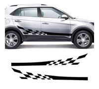 1 Paire Voiture Auto Corps Autocollant pour Jeep Compass,Autocollant De Jupe Latérale De Voiture, Vinyle Voitures Décoration Autocollants,Red