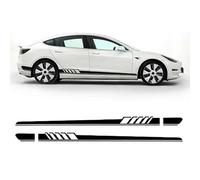 1 Paire Voiture Auto Corps Autocollant pour Tesla Model 3/Model S/Model X/Model Y,Autocollant De Jupe Latérale De Voiture, Vinyle Voitures Décoration Autocollants,Red