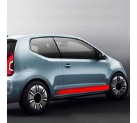 1 Paire Voiture Auto Corps Autocollant pour VW Golf 5 6 7 Polo Passat Tiguan Scirocco CC Bora,Autocollant De Jupe Latérale De Voiture, Vinyle Voitures Décoration Autocollants,Red