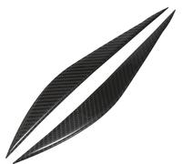 1 Paire Voiture Phare Sourcils Autocollant Carbone Fibre Motif Noir
