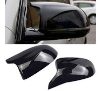1 paire Voiture Rétroviseur Capuchon De Remplacement Couverture Brillant Noir Gauche et Droite pour B-MW X3 F25 X4 F26 X5 F15 X6 F16 2014-2018 (Noir brillant)