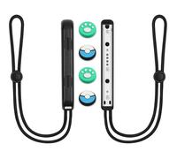 1 Paires Dragonnes pour Switch Joycon, Contrôleur de Poignet, avec 4 Capuchons de Poignée de Pouce, Dragonne de Poignet