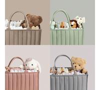 1 Panier à couches pour bébé, organisateur de lit élégant pour bébé, panier de rangement pour couches - liste de cadeaux pour nouveau-nés et cadeaux essentiels pour bébé (marron, rose, vert) rose,vert