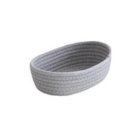 1 panier de rangement tissé en corde coton for organiser les boîtes, articles bureau et autres divers Pour les chambres(Grey,26x16x8cm)