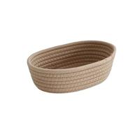 1 panier de rangement tissé en corde coton for organiser les boîtes, articles bureau et autres divers Pour les chambres(Khaki,26x16x8cm)