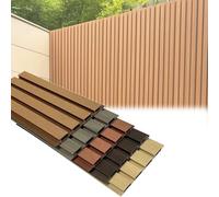 1 panneau de clôture d'extérieur en bois et plastique résistant au vent - Clôture à lattes composite pour portail/balcon - Barrière décorative de jardin (gris, 22 x 150 cm)