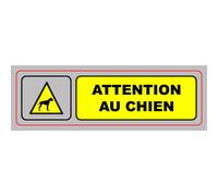 1 Panneau En Pvc Avec Adhésif Attention Au Chien 170 X 50 Cm
