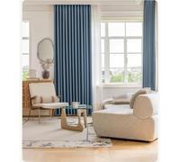 1 Panneaux Rideau Occultant 80-90%, Anti Froid Et Chaleu Thermique Isolant Draperies Isolation Lumineux Économie d'Énergie Rideaux pour Chambre Maison Salon Dressing, LxH(Blue,254x243cm(100x96in))