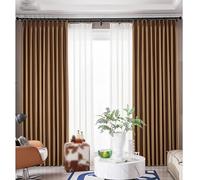 1 Panneaux Rideau Occultant, Thermique Isolant Anti Froid Et Chaleu Draperies Isolation Lumineux Économie d'Énergie Rideaux pour Chambre Maison Dressing Salon, LxH(B,150x270cm(59x106in))