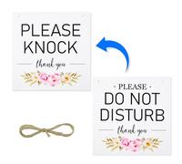 1 Paquet 15x15cm Panneau de Porte Ne pas Déranger, Double Face Do Not Disturb Door Sign Panneau de Réunion Acrylique à Suspendre Plaque pour Entreprise Bureau Maison Décoration