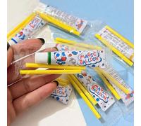 1 paquet 2/5/10/20/30pcs Bulles en plastique classiques Panda 4 couleurs, ballons à bulles colorés pour fête, à souffler avec des pailles, cadeaux de remplissage de piñata pour célébration de vacances