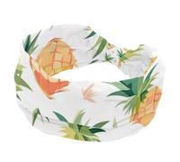 1 paquet Cartoon Ananasle-825 Bandeau élastique doux antidérapant pour femme Fashion Bandeaux Doux Large et élégant pour toutes les occasions