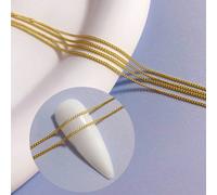 1 paquet Chaîne de décoration pour ongles de 1 m de long, design de chaîne de décoration pour ongles, style punk Y2K, populaire au Japon et en Corée, fournitures de salon de manucure, bijoux pour ongl