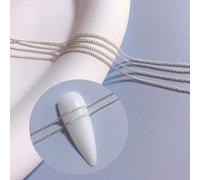 1 paquet Chaîne de décoration pour ongles de 1 m de long, design de chaîne de décoration pour ongles, style punk Y2K, populaire au Japon et en Corée, fournitures de salon de manucure, bijoux pour ongl