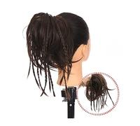 1 paquet chignon ondulé désordonné synthétique tresse cordon élastique bandeau en caoutchouc queue de cheval perruque cheveux Extensions Chignon Postiche Cheveux