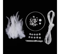 1 Paquet D'Anneaux En Fer, Cordon En Cuir Suédé, Perles De Plumes Pour Capteur De Rêves