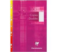 1 Paquet de 100 copies doubles A4 petits carreaux perforées