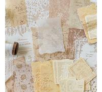 1 paquet de 30 pièces de papier scrapbooking style vintage léger, papier de décor DIY, cadeaux, matériel de collage fait main, scrapbooking personnalisé, papeterie pour l'école et la créativité Taille