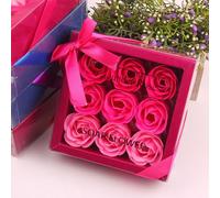 1 paquet de bain parfumé Floral pétales de fleur Rose en forme plante Rose ensemble doux pour la fête des mères rouge, ensembles bain