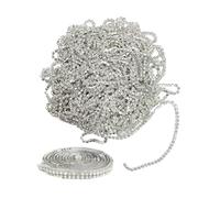 1 Paquet De Chaînes De Diamants Blancs, 1 Rouleau De Bandes De Strass Autocollantes Avec Diamants Colorés, Strass À Coudre, Strass Pour Vêtements, Rouleaux De Strass Autocollants