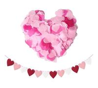1 paquet de confettis en forme de cœur, 1 drapeau d'amour, décoration d'anniversaire, décoration de vacances, décoration de bricolage, confettis de fête, mariage, confettis décoratifs en forme de cœur