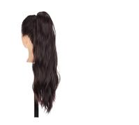 1 paquet de longues pinces à griffes ondulées extension cheveux en queue cheval synthétique dames moelleux noir brun perruque Chignon Postiche Cheveux