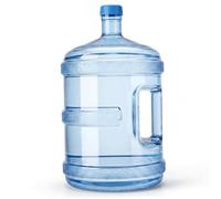 1 paquet de pichet à eau en plastique, récipient d'eau d'un gallon avec poignée et couvercle fileté, pichet transparent en PC de qualité alimentaire 15 l 'épaisseur pour le camping à domicile