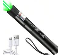 1 paquet de pointeur laser rechargeable USB pour la chasse, la randonnée, le camping en extérieur. Faisceau laser longue distance, pointeur laser vert/rouge/violet ABS