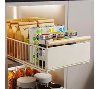 1 paquet de tiroirs coulissants pour armoires, boîte de rangement coulissante avec film adhésif et vis pour la cuisine, le garde-manger ou la salle de bain, 11.82''Lx20.87''Px6.3''H