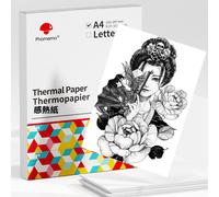 1 paquet Papier thermique de format A4 pour Phomemo M08/M832/M833/M834/P831 - 1 paquet de 100 feuilles de papier thermique format A4, 8,27" X 11,69"/ 210 mm X 297 mm, impression noire sur blanc, papie