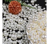 1 paquet Perles de Perles Faux Perles Accessoires de Bijoux DIY Perles Espaceurs Rondes en Plastique Acrylique, Pour la Fabrication de Bijoux DIY 1000/300/500/50/40/30/20/10pcs 3mm (1000 pièces),4mm (