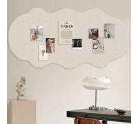 [1 paquet] Tableau de feutre décoratif mural de type alien, panneau d'affichage, fond de liège, sticker mural en laine feutrée pour photos Crème [1 pièce],Marron rétro [1 pièce]Papetier