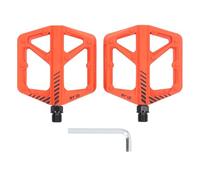 1 par Ciclo de nylon ligero Pedal anti -Slip Reduce la fricción del pie Pedal de plataforma plana High Vis Orange Composite para el ciclo de carretera Ciclo de montaña (orange)