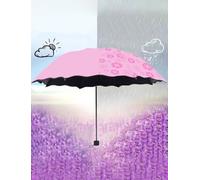 1 parapluie de voyage coupe-vent, léger, portable et pliable, protection UV par tous les temps, fleurit en présence d'eau, auvent imperméable - Convient pour voiture et sac à dos