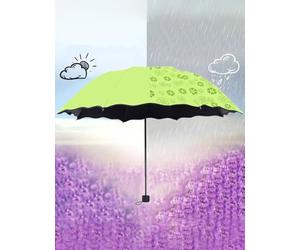 1 parapluie de voyage coupe-vent, léger, portable et pliable, protection UV par tous les temps, fleurit en présence d'eau, auvent imperméable - Convient pour voiture et sac à dos