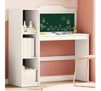 1 Parcel - MEUBLE - Bureau avec rangement ouvert et tableau noir ROROS Blanc_2 ans garantie_02_7580