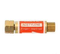 1 pare-choc en acétylène, compatible G3/8 ou M16X1 5, essentiel pour des opérations de soudage et de coupe sûres (B)