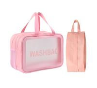 1 Partie des Articles De Voyage Et Un Sac De Rangement À 1 Partie, Un Sac Translucide Make-Up, Un Sac De Poignée Portable, Un Sac D'Extrémité Cosmétique.