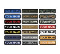 1 PC 10 cm X 2.5 cm personnalisé nom numéro Patch rayures Badge étiquettes chevrons brassard fer sur ou crochet boucle brodé grey-iron on
