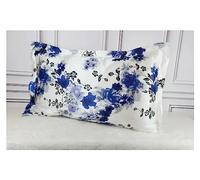 1 pc 100% Soie 19mm Satin Soie Imprimé Taies d'oreiller Taies d'oreiller Enveloppe Fermeture Standard Reine Roi (Color : 7, Size : 50x70cm)