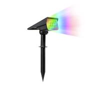 1 Pc/2 Pc/4 Pièces Projecteur Solaire Réglable Lumière De Jardin Solaire IP65 Super Lumineux Paysage Applique Murale Lumière Extérieure Lampe Solaire(RGB,2PCS)