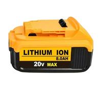 1 Pc 20V 8.0Ah Batterie Lithium ION Rechargeable Compatible avec Dewalt DCB200 DCB204 DCB206 DCB206-2 DCB201 DCB203 DCB181 Accessoires pour Outils Électriques