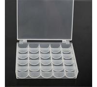 1 Pc 25 Grilles Mini Transparent En Plastique Boîte De Rangement Boîte Bijoux 12cm * 10cm * 2.5cm Stockage Bouchons D'oreilles Pilule H8g2