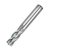 1 pc 4 flûtes-HSS fraises en bout haute précision HSS métal Cutter dents aluminium fraisage outil clé Seater routeur Bit(6.5mm)