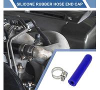 1 Pc 60Mm Longueur 6Mm/0,24" Embout De Tuyau En Caoutchouc De Silicone Bleu Pour Voiture Avec Pince- Embout De Tuyau Renforcé En Silicone Pour Tube Dérivation Universel de Voiture