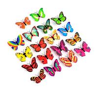 1 Pc 7-Changement de Couleur Mignon Papillon LED Night Light Home Room Sticker Mural, 3D Maison Décoration Clignotant Lampe avec Ventouse Premium Qualité